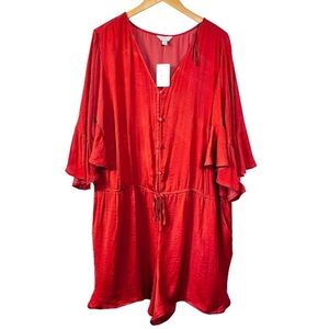 Belle Sky Burnt Orange Romper‎